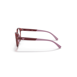 Óculos De Grau Para Crianças Emporio Armani Feminino Undefined Shiny Transparent Red